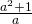 Rendered by QuickLaTeX.com \frac{a^2+1}{a}
